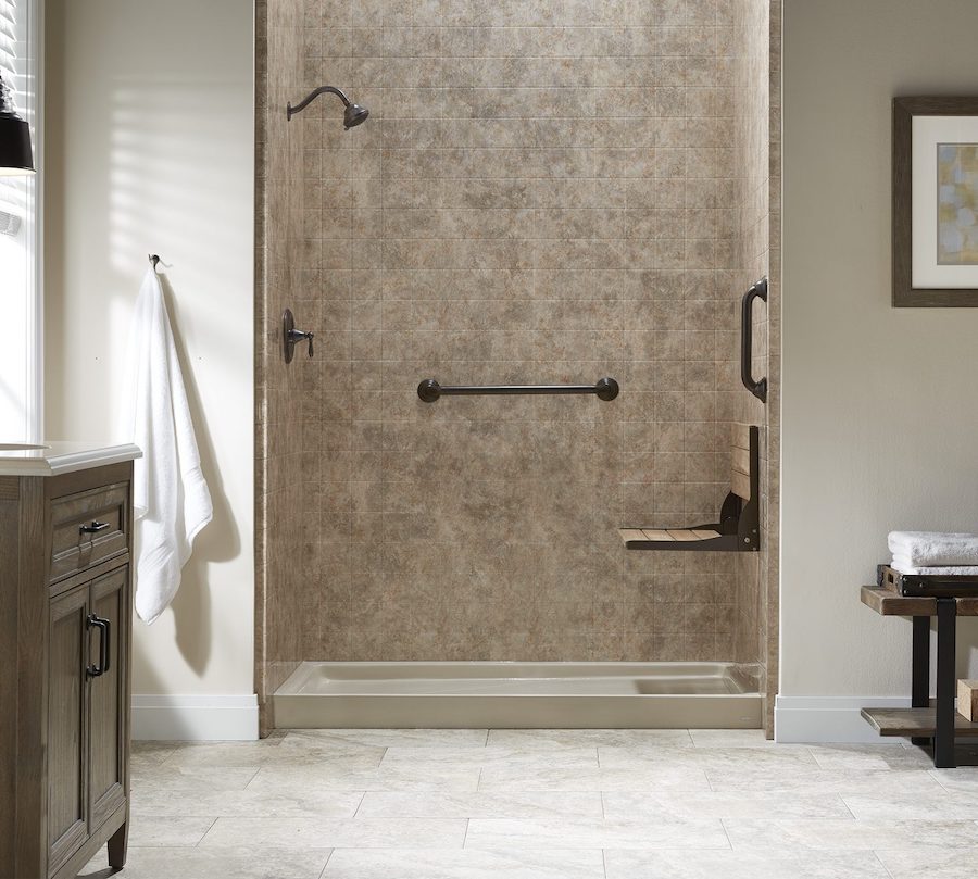 Expert shower replacement install in a home in San Antonio