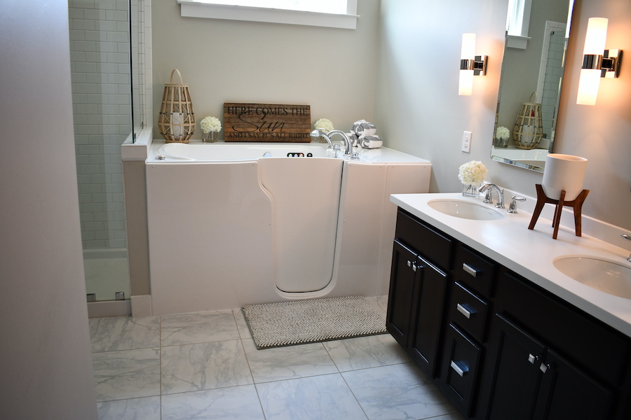 Professionally installed Boca walk-in tub