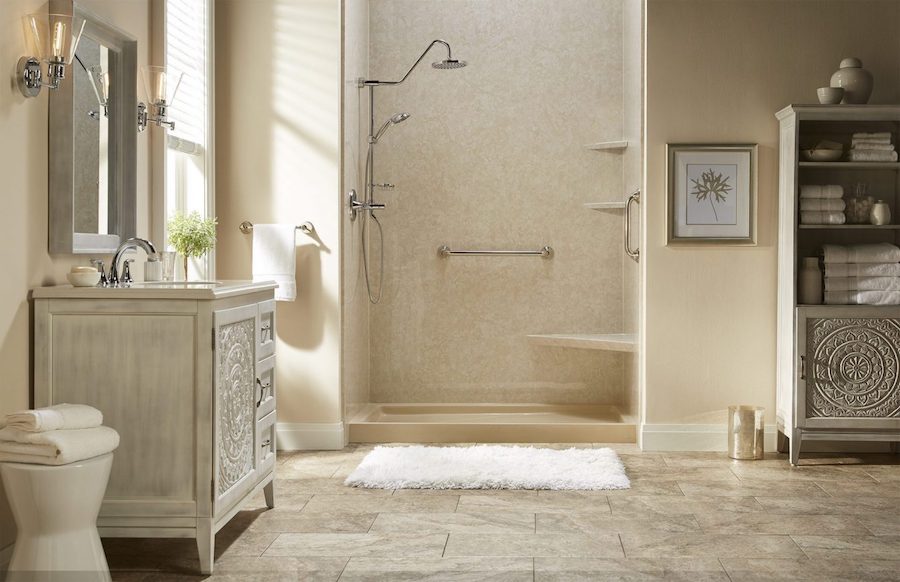 Sleek warm shower remodels in San Antonio and Austin TX